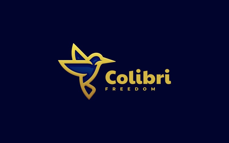 Colibri Line Art Logo Style Logo Template