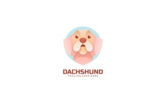 Dachshund Gradient Logo Template