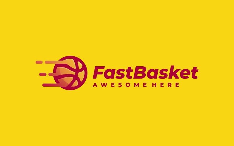 Fast Basketball Gradient Logo Logo Template