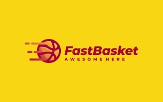 Fast Basketball Gradient Logo