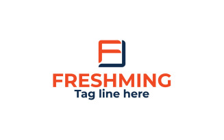 Freshming F Letter Logo Design Template