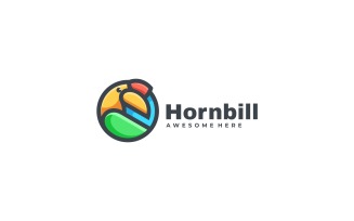 Hornbill Color Mascot Logo