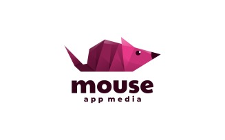 Mouse Low Poly Logo Style