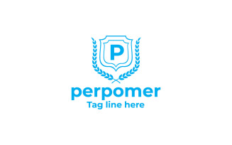 Perpomer P Letter Logo Design Template