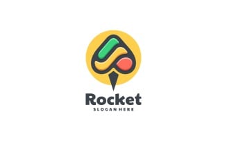 Rocket Spade Colorful Logo