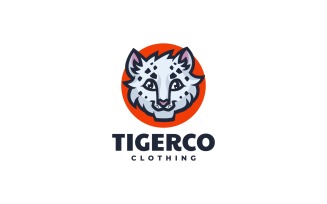Tiger Head Simple Mascot Logo