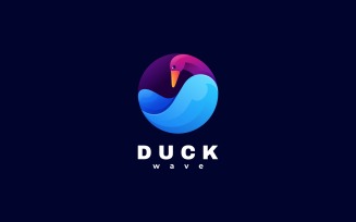 Duck Wave Gradient Colorful Logo