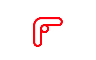 F Arrow Simple Abstract Dynamic Logo