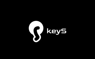 Key S Negative Black Logo