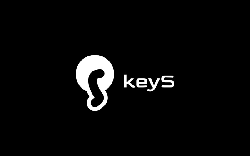 Key S Negative Black Logo Logo Template