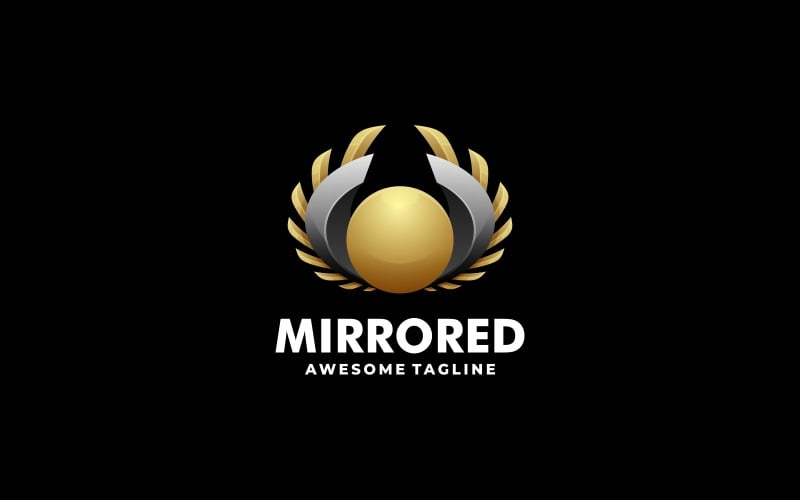 Mirrored Gradient Logo Style Logo Template