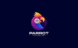 Parrot Gradient Colorful Logo Design