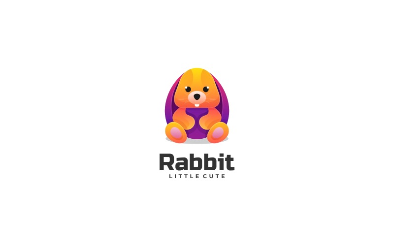 Rabbit Cute Colorful Logo Logo Template