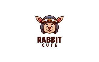 Rabbit Cute Simple Mascot Logo Style