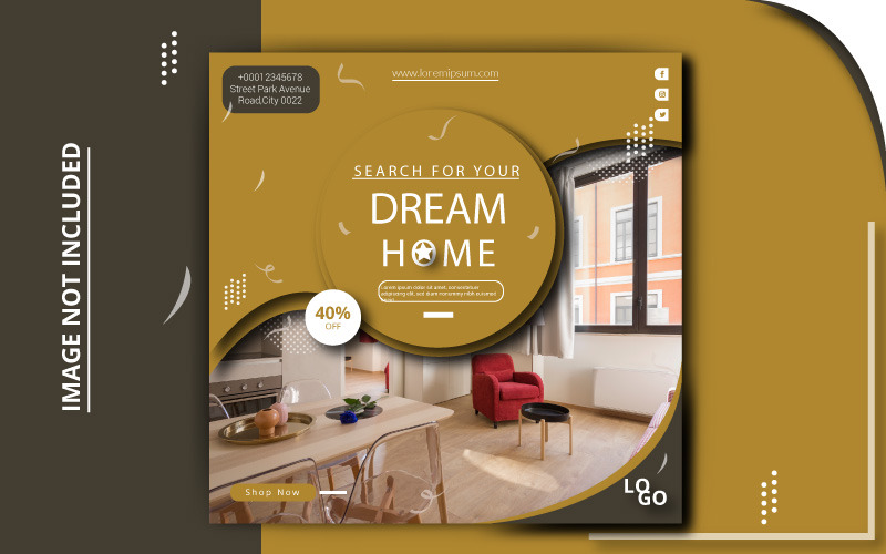 Search For Dream Home Sale Banner Social Media