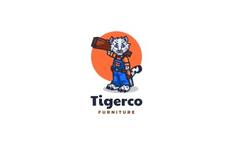 Tiger Furniture Cartoon Logo