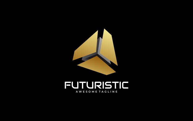 Futuristic Gradient Logo Style Logo Template