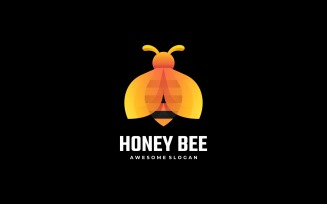 Honey Bee Gradient Logo Template