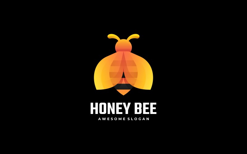 Honey Bee Gradient Logo Template