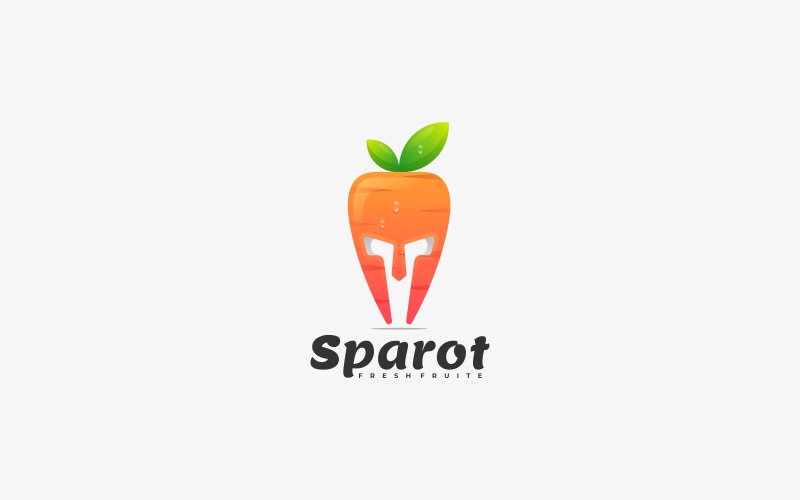 Parrot with Spartan Gradient Logo Logo Template