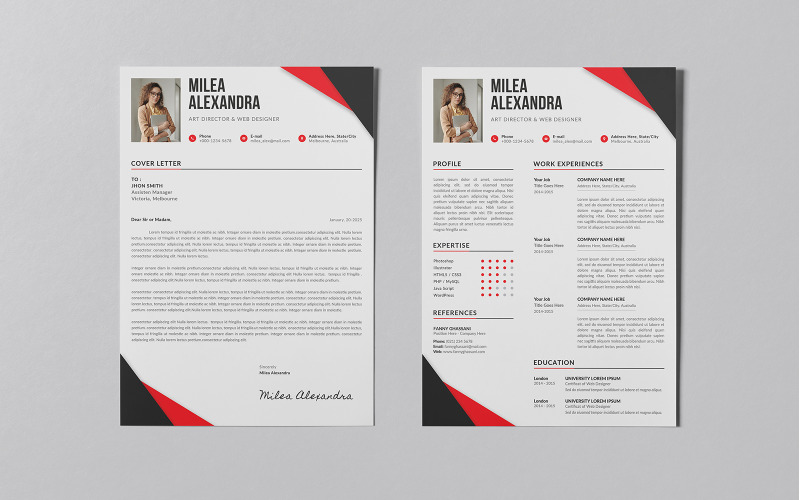 Resume CV Set Coverletter Corporate Identity