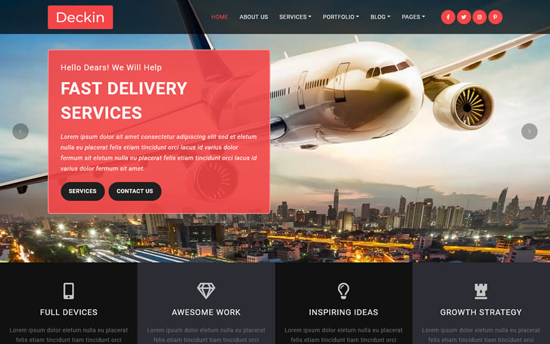 Template #223689 Delivery Logistics Webdesign Template - Logo template Preview