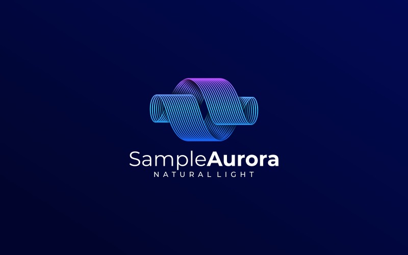 Abstract Aurora Line Gradient Logo Logo Template
