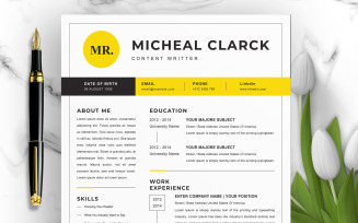 Micheal Clarck / Resume Template