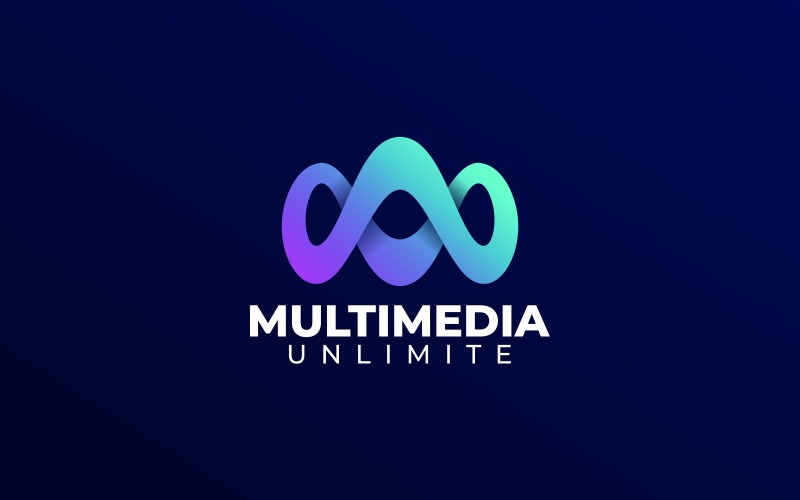Multimedia Unlimited Gradient Logo Logo Template