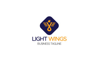 Eagle Light Wing Logo Design Template