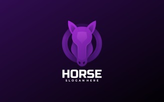 Horse Circle Gradient Logo