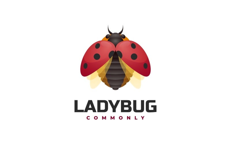 Ladybug Gradient Colorful Logo Logo Template