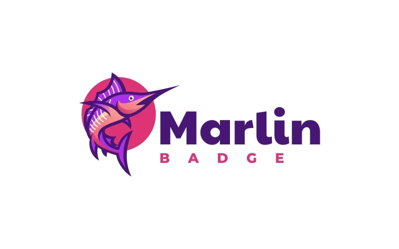 Marlin Simple Mascot Logo Logo Template