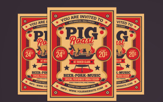 Pig Roast Event Flyer Template