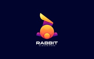 Rabbit Gradient Colorful Logo Design