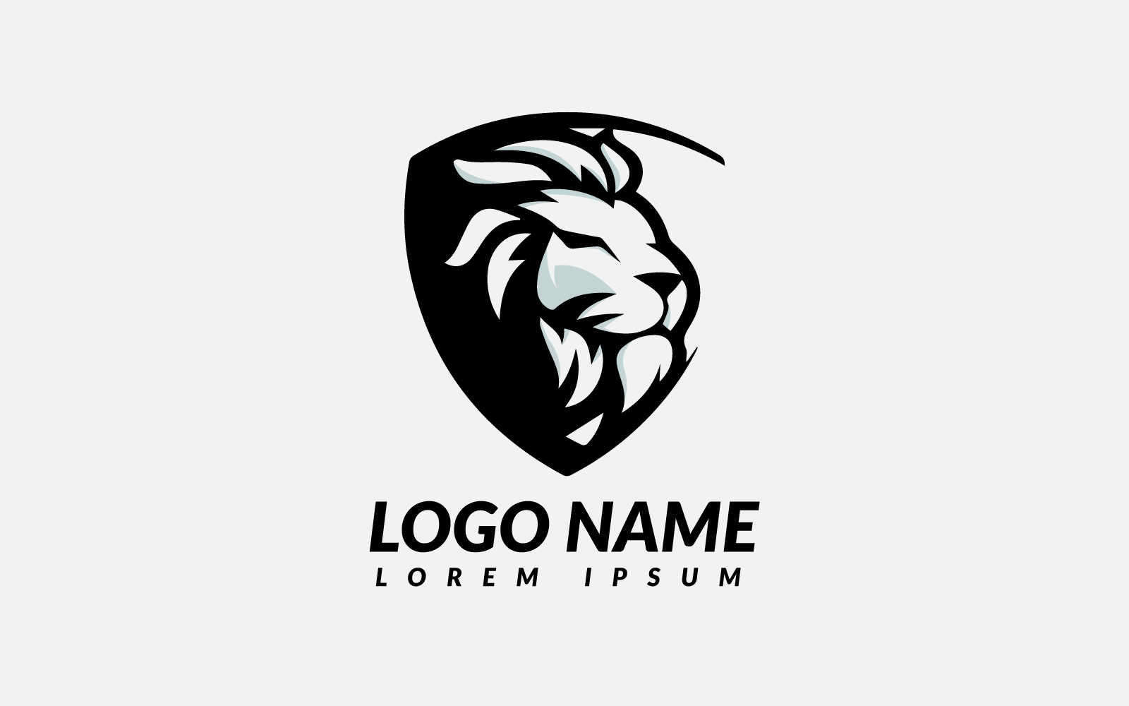 Unik och kreativ lejonlogotyp