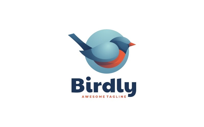 Vector Bird Gradient Colorful Logo Logo Template