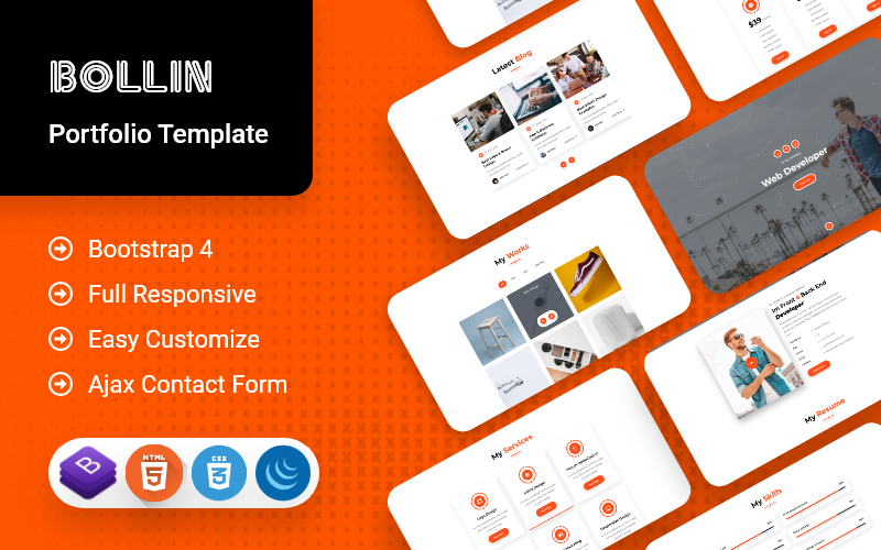 Bollin - Portfolio HTML Template Website Template