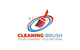 Cleaning Brush Logo Design Template