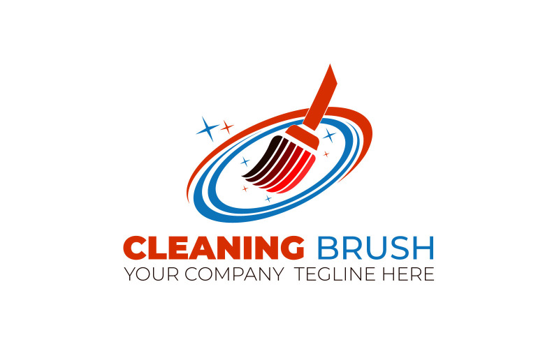 Cleaning Brush Logo Design Template Logo Template