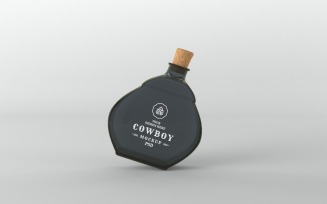3d render of a bottle with a cork lid isolated on gray background