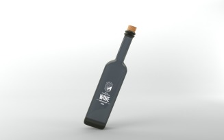 3d render of a Wine bottle with a cork lid isolated on white background