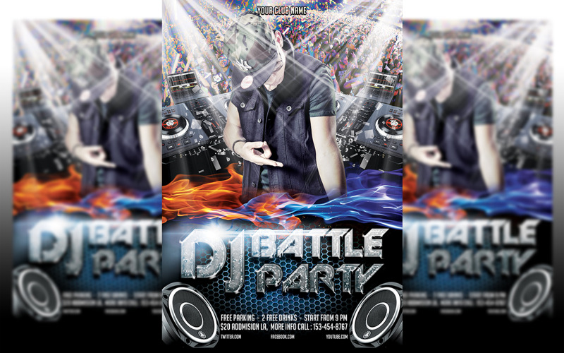 DJ Battle Party Flyer Template Corporate Identity