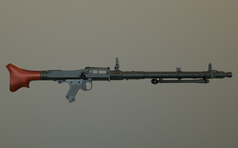 MG34 Weapon Army 3D Model