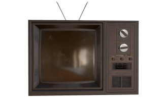 Old Tv Household 3D Model