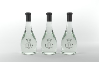Titan 3D render of a Three bottle isolated on a white background