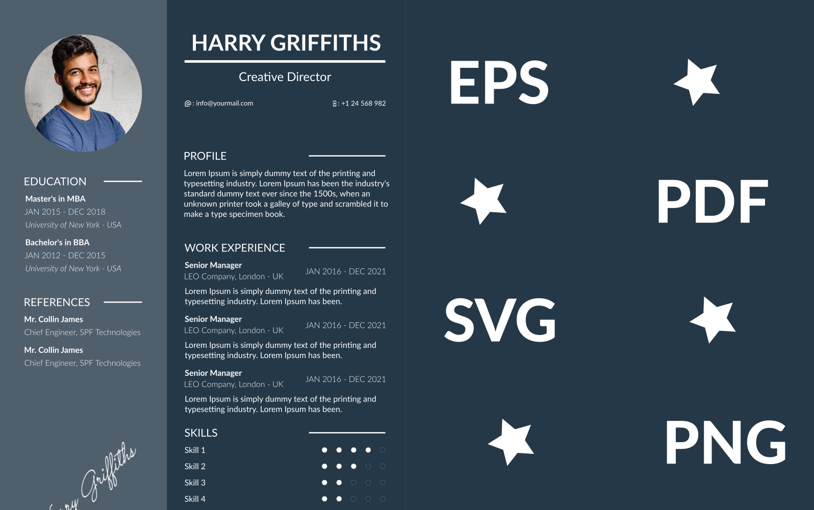 Harry Griffiths - Creative Director Resume Template