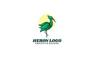 Heron Mascot Logo Template