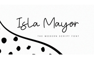 Isla Mayor The Modern Script Font - Isla Mayor The Modern Script Font