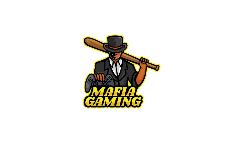 Mafia Gaming Sports and E Sports Logo Logo Template